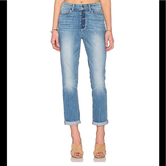 Paige Carter High-Rise Slim Button-Closure Jean, Size 29 - Picture 1 of 14